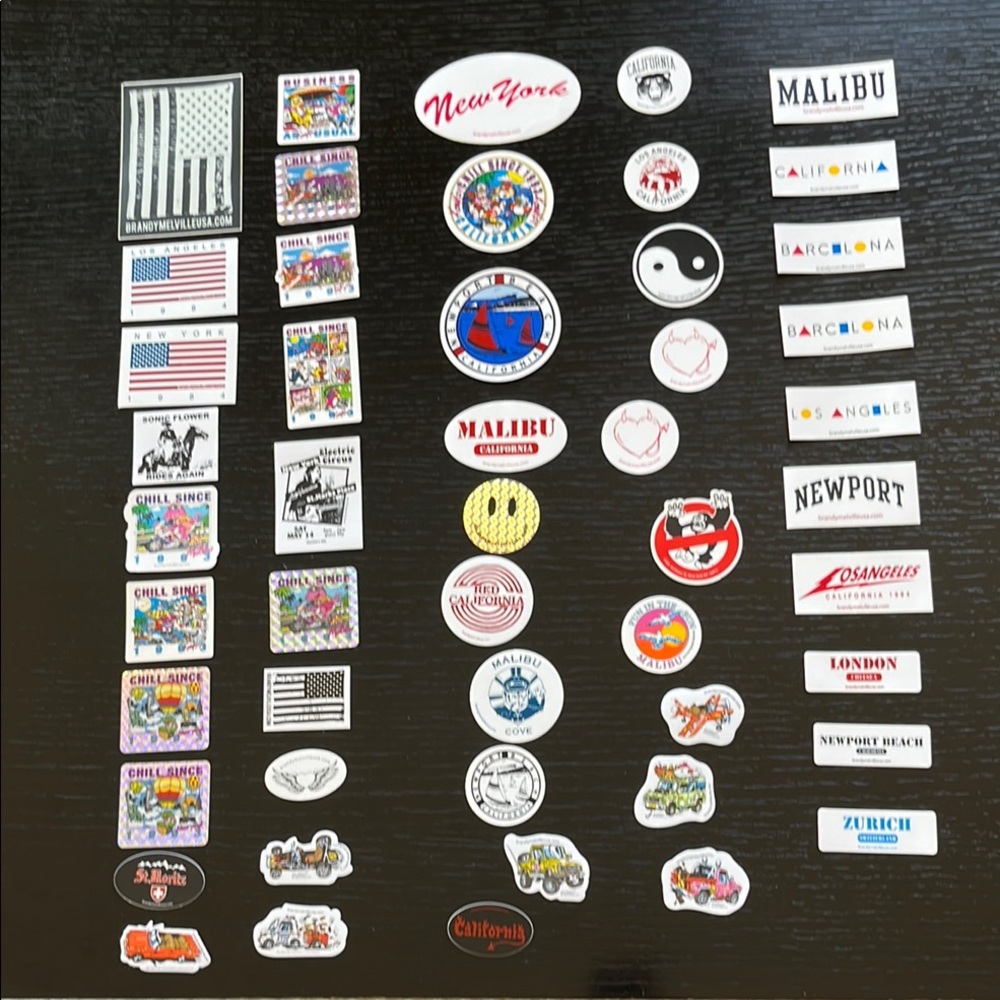 New Brandy Melville Sticker Assortment - 50 Stickers (Pack G)